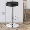 Costway 1 PC Round Bar Stool Adjustable Swivel Pub Chair U Leather with Footrest White\ Black\ Red